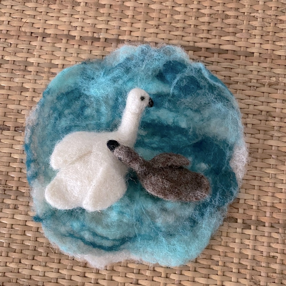 Wool felt Swan play set